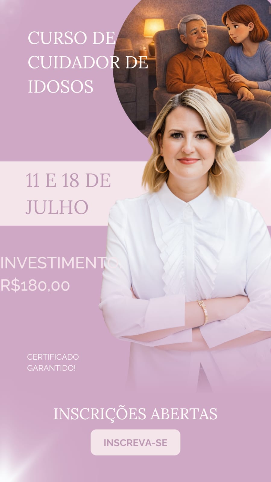 Curso Certificado para Cuidador de Idosos.
